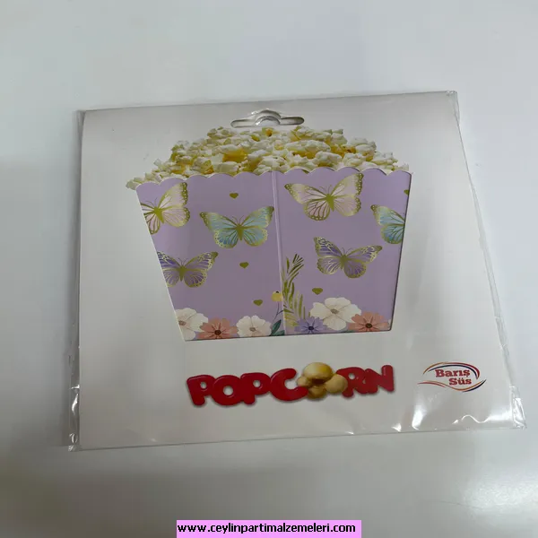 Kelebek Temalı Popcorn Kutusu